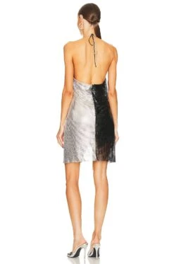 Alice + Olivia Ally Mini Dress Black & Silver 8 Alice + Olivia Ally Mini Dress Black & Silver -Alice + Olivia Shop ALI WD985 V4