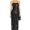 Alice + Olivia Fifi Sequin Fitted Gown Black