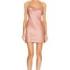 Alice + Olivia Harmony Mini Slip Dress Burnt Rose