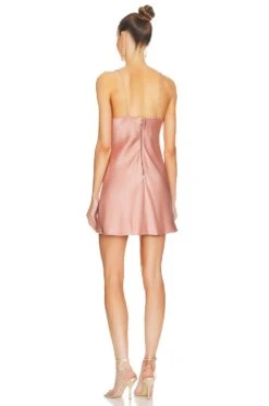 Alice + Olivia Harmony Mini Slip Dress Burnt Rose -Alice + Olivia Shop ALI WD997 V3