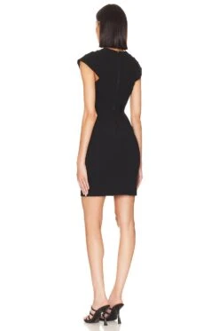 Alice + Olivia Kiro Pleated Midi Dress Black 5 Alice + Olivia Kiro Pleated Midi Dress Black -Alice + Olivia Shop ALI WD999 V3