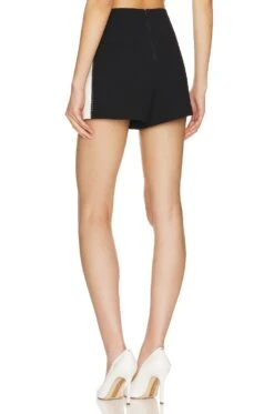 Alice + Olivia Donald Side Panel Short Black & Off White 6 Alice + Olivia Donald Side Panel Short Black & Off White -Alice + Olivia Shop ALI WF171 V3