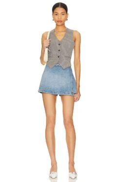 Alice + Olivia Lakelyn Denim Skort Ivy Blue 7 Alice + Olivia Lakelyn Denim Skort Ivy Blue -Alice + Olivia Shop ALI WF184 V4