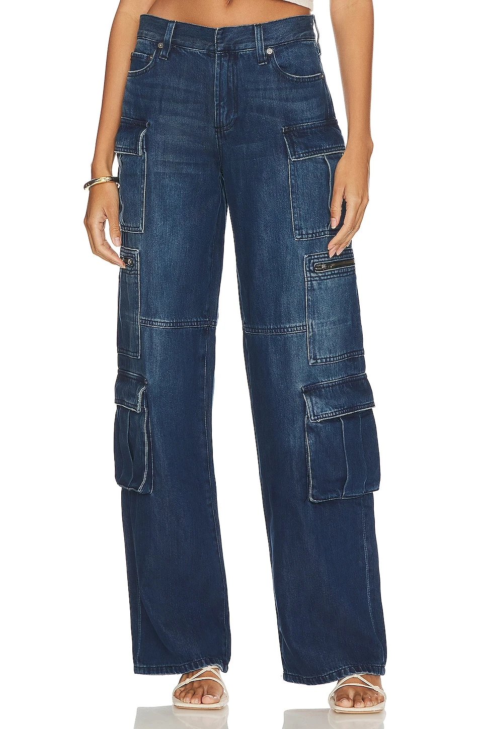 Alice + Olivia Cay Baggy Denim Cargo Love Train 1 Alice + Olivia Cay Baggy Denim Cargo Love Train