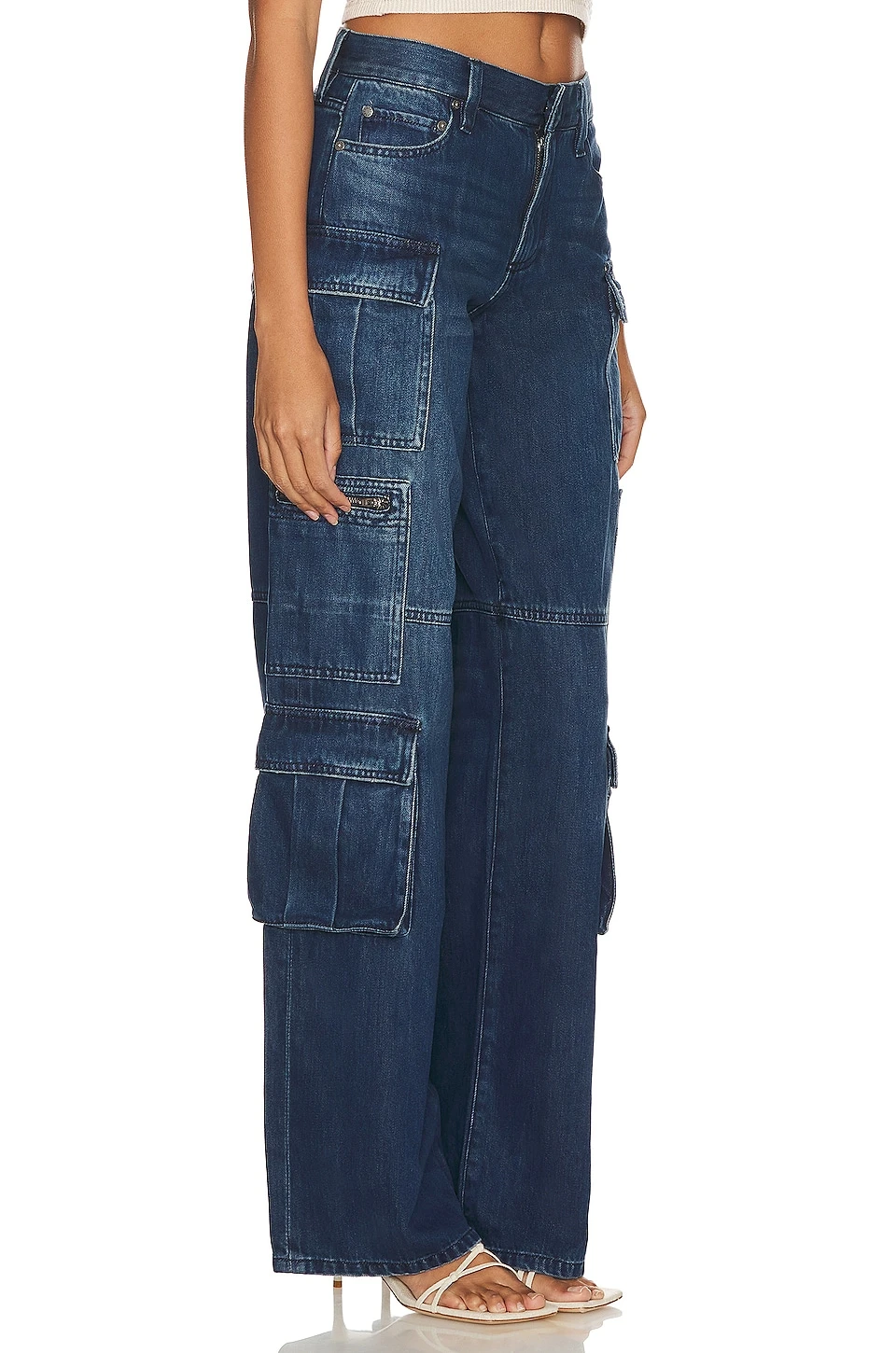 Alice + Olivia Cay Baggy Denim Cargo Love Train 2 Alice + Olivia Cay Baggy Denim Cargo Love Train - Image 2