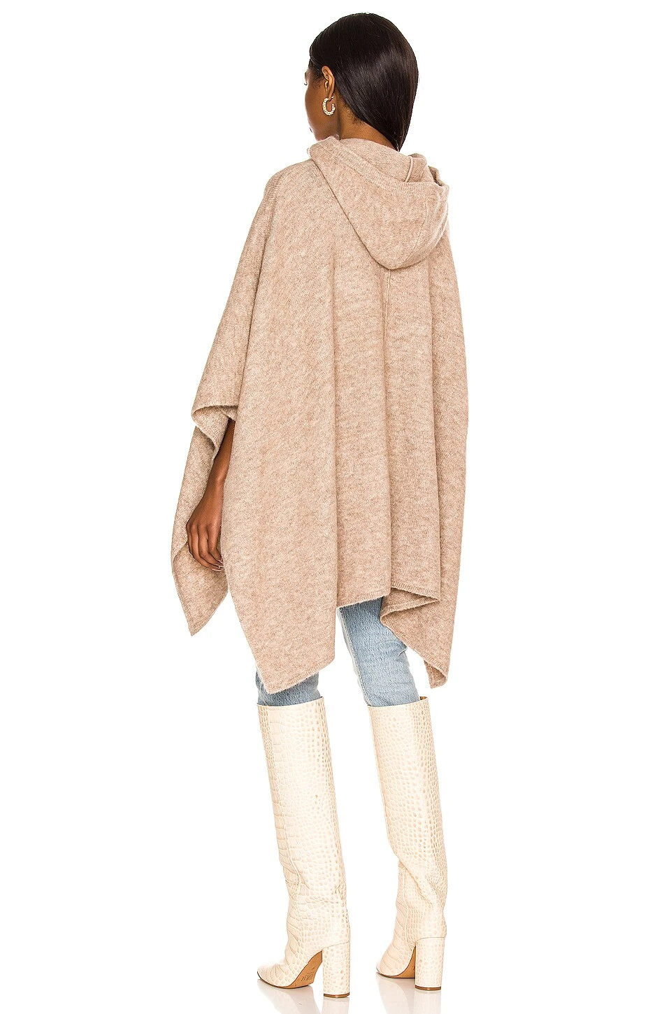Alice + Olivia Zandra Hooded Pullover Poncho Oatmeal 3 Alice + Olivia Zandra Hooded Pullover Poncho Oatmeal - Image 3