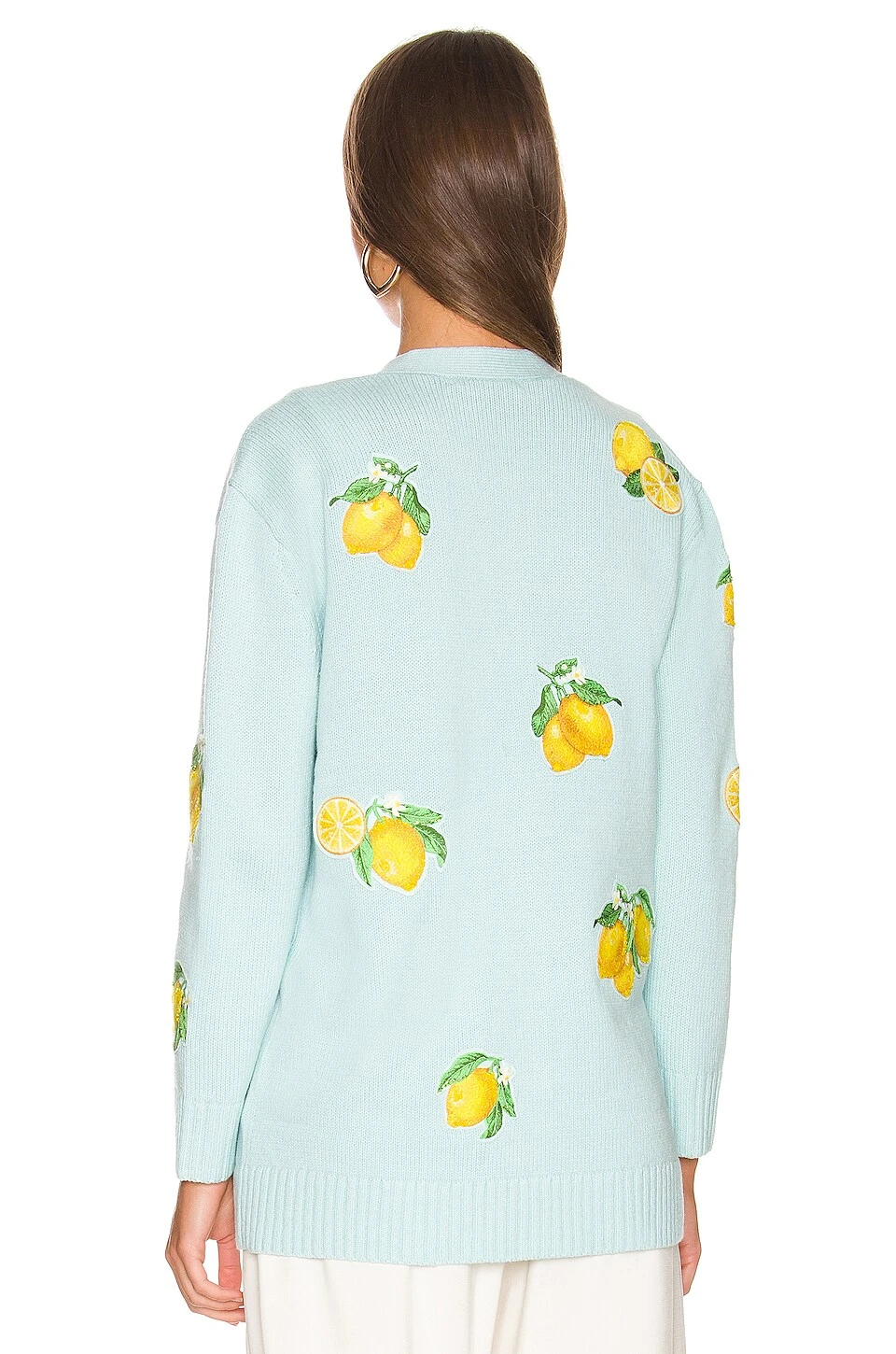 Alice + Olivia Bradford Lemon Cardigan Powder Blue Combo 3 Alice + Olivia Bradford Lemon Cardigan Powder Blue Combo - Image 3