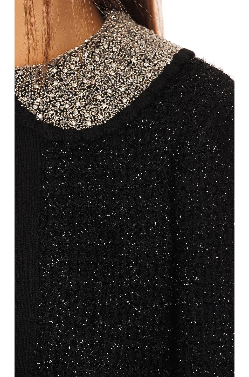 Alice + Olivia Akira Textured Cardigan Black Metallic 5 Alice + Olivia Akira Textured Cardigan Black Metallic - Image 5