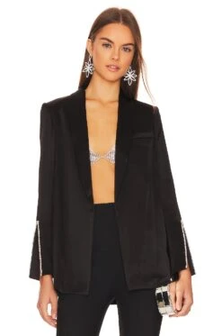 Alice + Olivia Jace Oversized Blazer Black