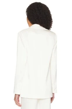 Alice + Olivia Denny Notch Collar Boyfriend Blazer Ecru -Alice + Olivia Shop ALI WO196 V4