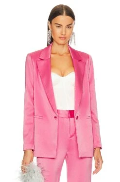 Alice + Olivia Denny Notch Collar Boyfriend Blazer Ecru -Alice + Olivia Shop ALI WO197 V1