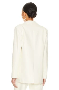 Alice + Olivia Justin Faux Leather Blazer Ecru -Alice + Olivia Shop ALI WO199 V4