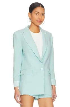 Alice + Olivia Justine Roll Cuff Blazer Julep -Alice + Olivia Shop ALI WO200 V3