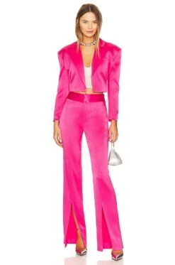 Alice + Olivia Shan Boxy Oversized Cropped Blazer Candy -Alice + Olivia Shop ALI WO209 V4