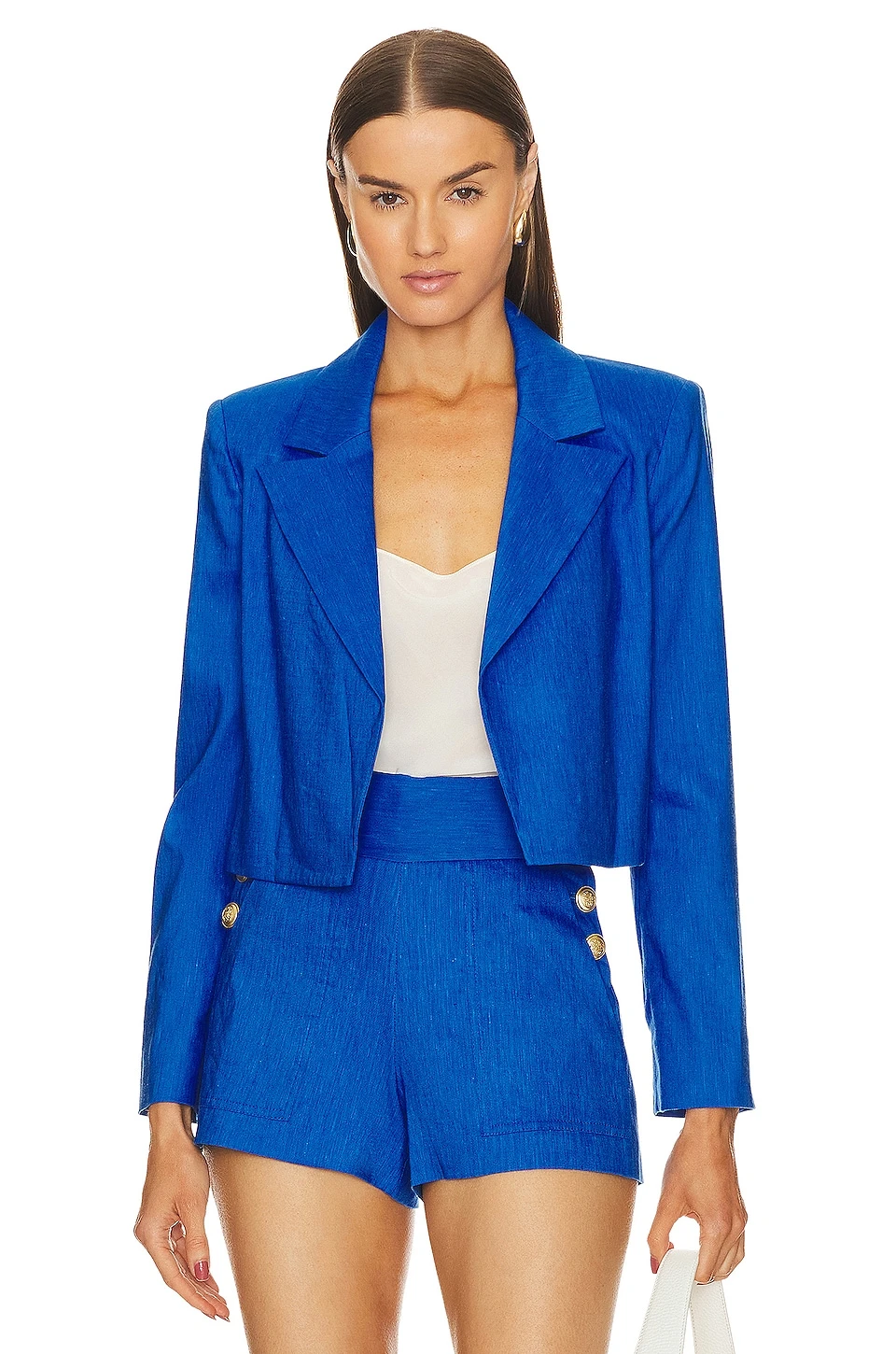 Alice + Olivia Denny Blazer Sapphire 1 Alice + Olivia Denny Blazer Sapphire