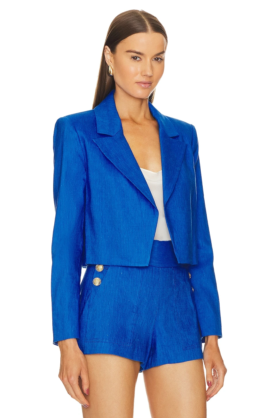 Alice + Olivia Denny Blazer Sapphire 2 Alice + Olivia Denny Blazer Sapphire - Image 2