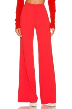 Alice + Olivia Dylan High Waisted Slim Pant Bright Poppy