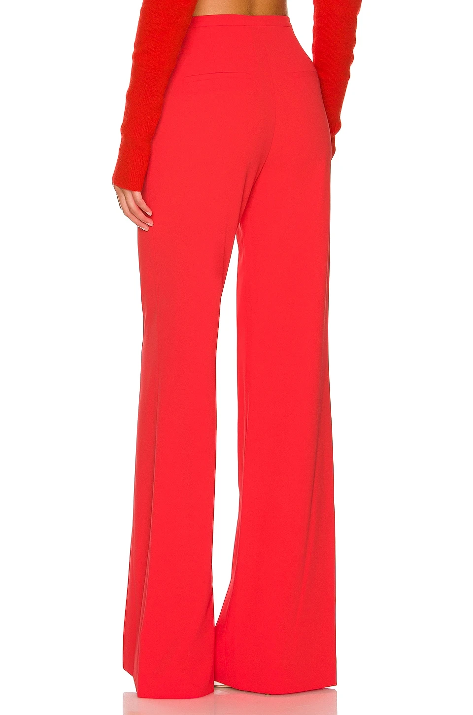 Alice + Olivia Dylan High Waisted Slim Pant Bright Poppy 3 Alice + Olivia Dylan High Waisted Slim Pant Bright Poppy - Image 3