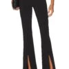 Alice + Olivia Emiko Super Skinny Slit High Waist Pant Black