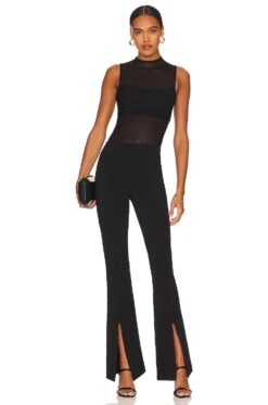 Alice + Olivia Emiko Super Skinny Slit High Waist Pant Black 7 Alice + Olivia Emiko Super Skinny Slit High Waist Pant Black -Alice + Olivia Shop ALI WP135 V4