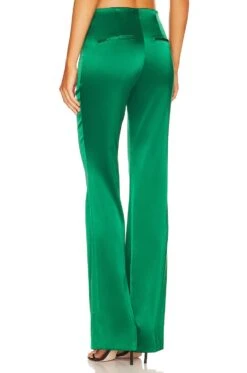 Alice + Olivia Teeny Fit Flare Bootcut Pant Emerald -Alice + Olivia Shop ALI WP145 V3