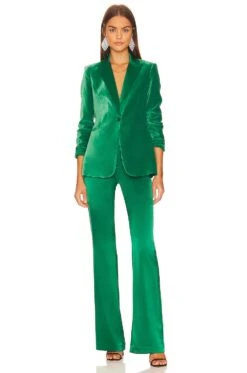 Alice + Olivia Teeny Fit Flare Bootcut Pant Emerald -Alice + Olivia Shop ALI WP145 V4