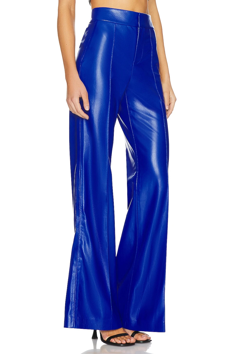 Alice + Olivia Dylan Faux Leather Wide Leg Pant Royalty 2 Alice + Olivia Dylan Faux Leather Wide Leg Pant Royalty - Image 2