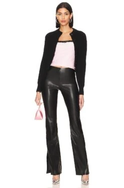 Alice + Olivia Teeny Faux Leather Pant Black -Alice + Olivia Shop ALI WP153 V4