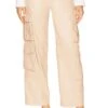 Alice + Olivia Luis Faux Leather Cargo Pant Almond