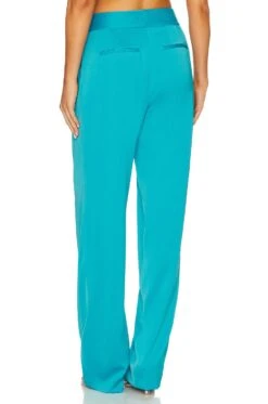Alice + Olivia Atia High Waisted Double Pleat Suit Pants Ocean Floor 6 Alice + Olivia Atia High Waisted Double Pleat Suit Pants Ocean Floor -Alice + Olivia Shop ALI WP157 V3
