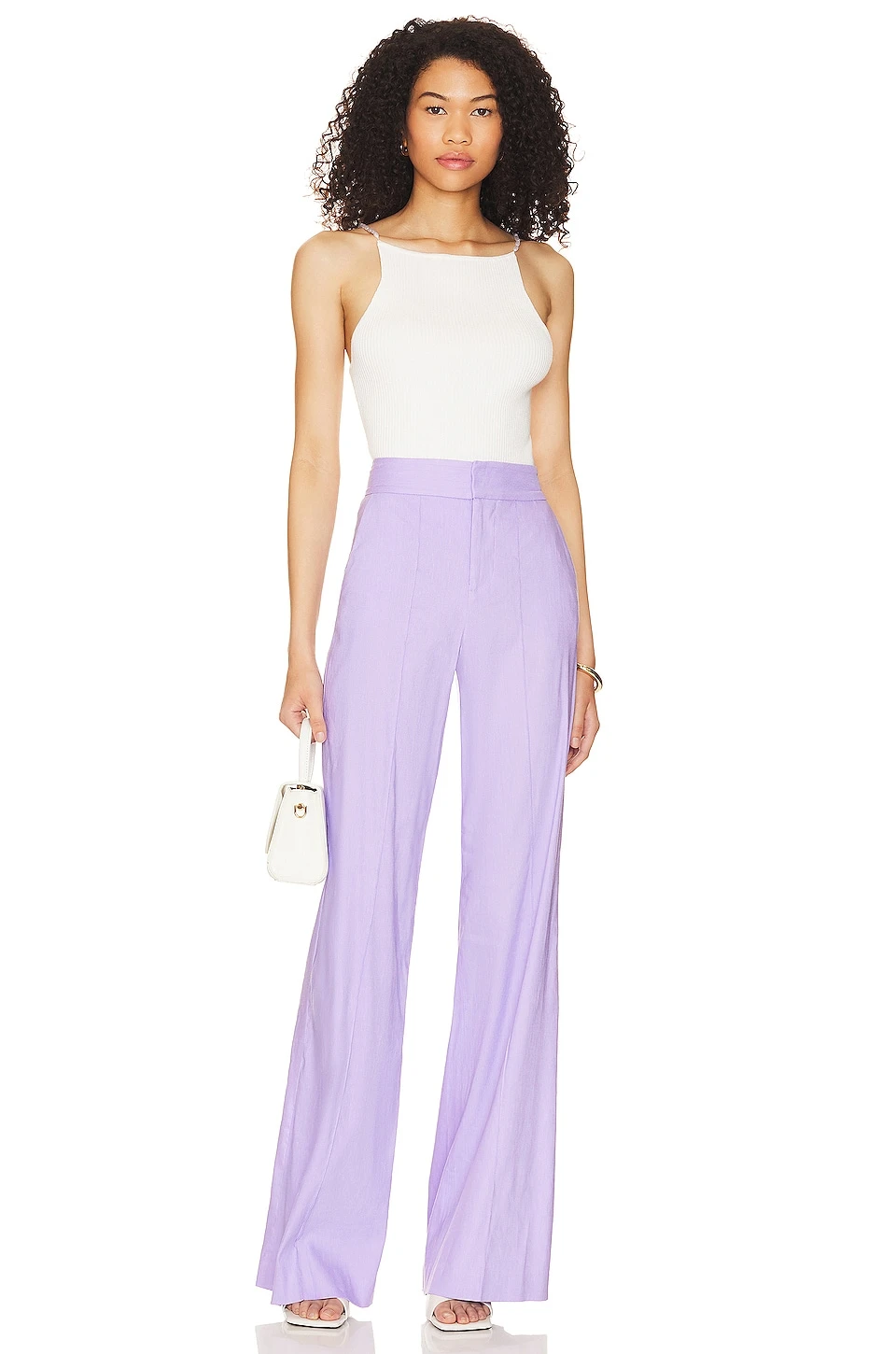 Alice + Olivia Dylan High Waist Wide Leg Pant Solstice 4 Alice + Olivia Dylan High Waist Wide Leg Pant Solstice - Image 4