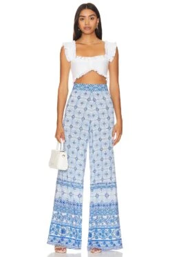 Alice + Olivia Athena Wide Leg Pant Greek Tile 7 Alice + Olivia Athena Wide Leg Pant Greek Tile -Alice + Olivia Shop ALI WP166 V4