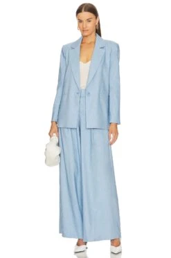 Alice + Olivia Scarlet Pant Chambray -Alice + Olivia Shop ALI WP167 V4