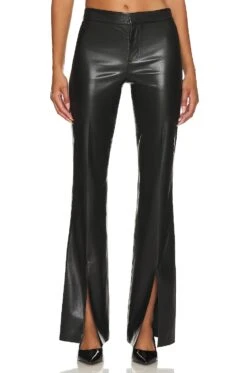 Alice + Olivia Walker Faux Leather Pant Black