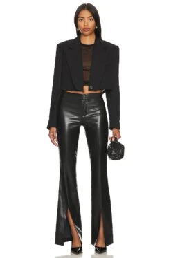 Alice + Olivia Walker Faux Leather Pant Black 7 Alice + Olivia Walker Faux Leather Pant Black -Alice + Olivia Shop ALI WP170 V4