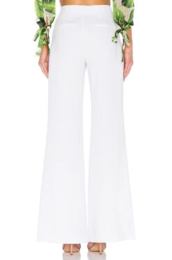Alice + Olivia Dylan High Waisted Fitted Pant White -Alice + Olivia Shop ALI WP50 V3