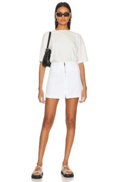 Alice + Olivia Paxton Mini Skirt White 7 Alice + Olivia Paxton Mini Skirt White -Alice + Olivia Shop ALI WQ257 V4