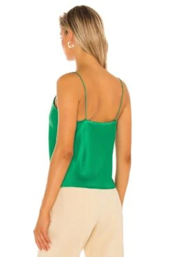 Alice + Olivia Harmon Drapey Slip Tank Dark Emerald 6 Alice + Olivia Harmon Drapey Slip Tank Dark Emerald -Alice + Olivia Shop ALI WS476 V3
