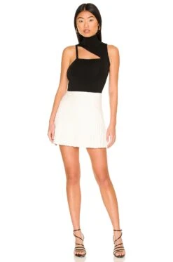 Alice + Olivia Wynn Cutout Asymmetrical Mock Neck Tank Black 7 Alice + Olivia Wynn Cutout Asymmetrical Mock Neck Tank Black -Alice + Olivia Shop ALI WS509 V4