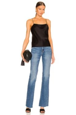 Alice + Olivia Classic Harmon Drapey Slip Tank Black -Alice + Olivia Shop ALI WS514 V4