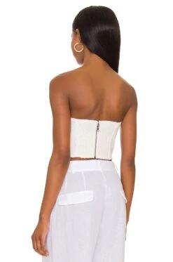 Alice + Olivia Ceresi Bandeau Top White -Alice + Olivia Shop ALI WS528 V3