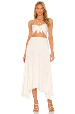 Alice + Olivia Livia Halter Top White -Alice + Olivia Shop ALI WS535 V4