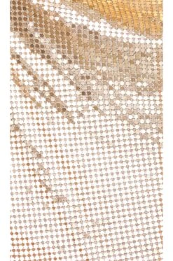 Alice + Olivia Sheena Chainmail Slip Tank Pale Gold -Alice + Olivia Shop ALI WS547 V5