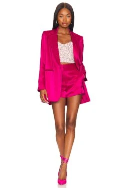 Alice + Olivia Cristi Bustier Crop Top Off White & Raspberry 7 Alice + Olivia Cristi Bustier Crop Top Off White & Raspberry -Alice + Olivia Shop ALI WS548 V4