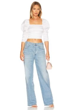 Alice + Olivia Katrice Ruched Top Off White 7 Alice + Olivia Katrice Ruched Top Off White -Alice + Olivia Shop ALI WS551 V4