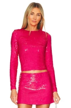 Alice + Olivia Delaina Embellished Top Black -Alice + Olivia Shop ALI WS553 V1