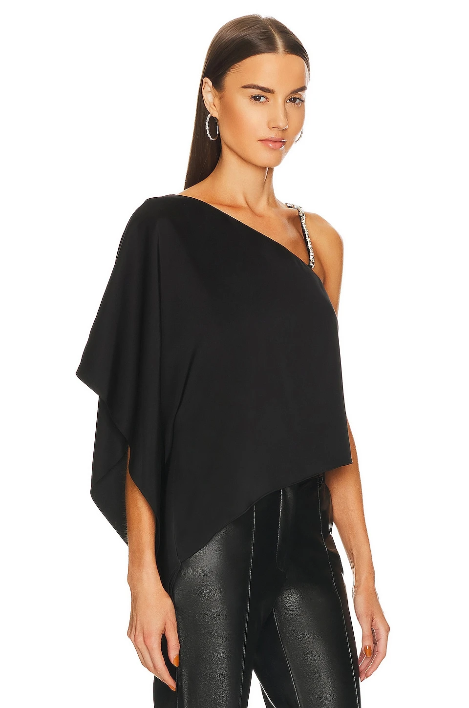 Alice + Olivia Riko Crop Top Black 2 Alice + Olivia Riko Crop Top Black - Image 2