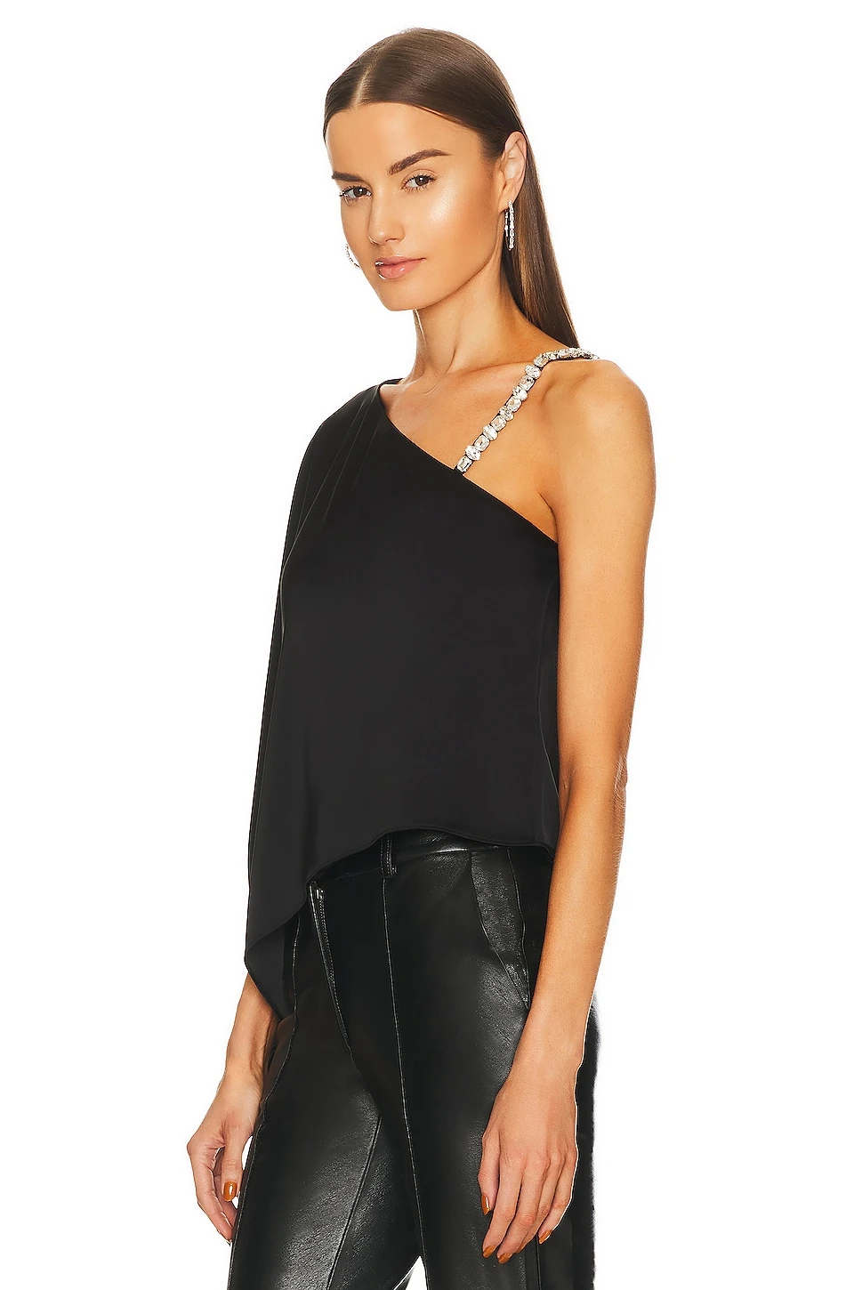 Alice + Olivia Riko Crop Top Black 3 Alice + Olivia Riko Crop Top Black - Image 3