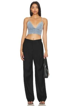 Alice + Olivia Carli Bra Top Rockstar Blue -Alice + Olivia Shop ALI WS583 V4