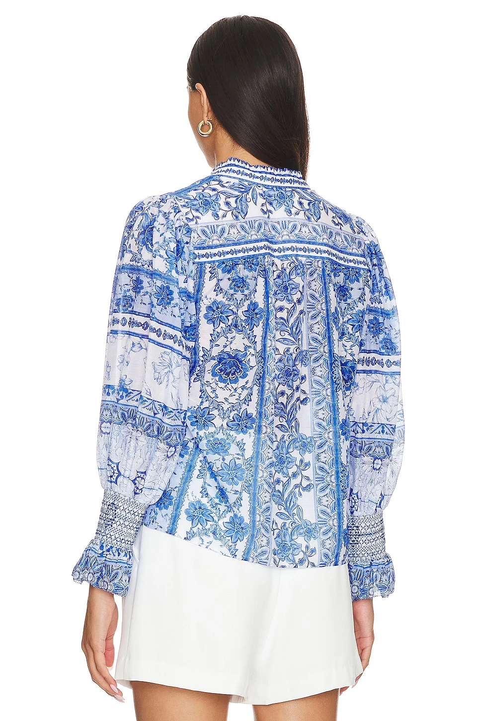 Alice + Olivia Ilan Blouse Greek Tile 3 Alice + Olivia Ilan Blouse Greek Tile - Image 3